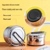 ZISIZ Heatable 304 Stainless Steel Round Lunch Box