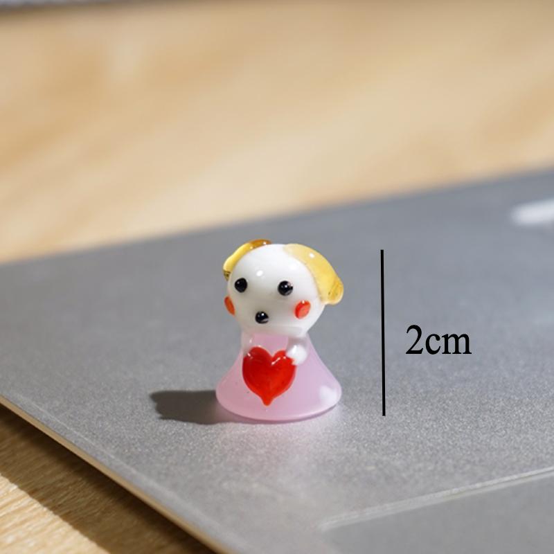 

Handmade Cartoon Figure Glass Ornament Mini Animal Christmas Decoration Accessories Cute Colored Glaze Kawaii Decor 2025 New
