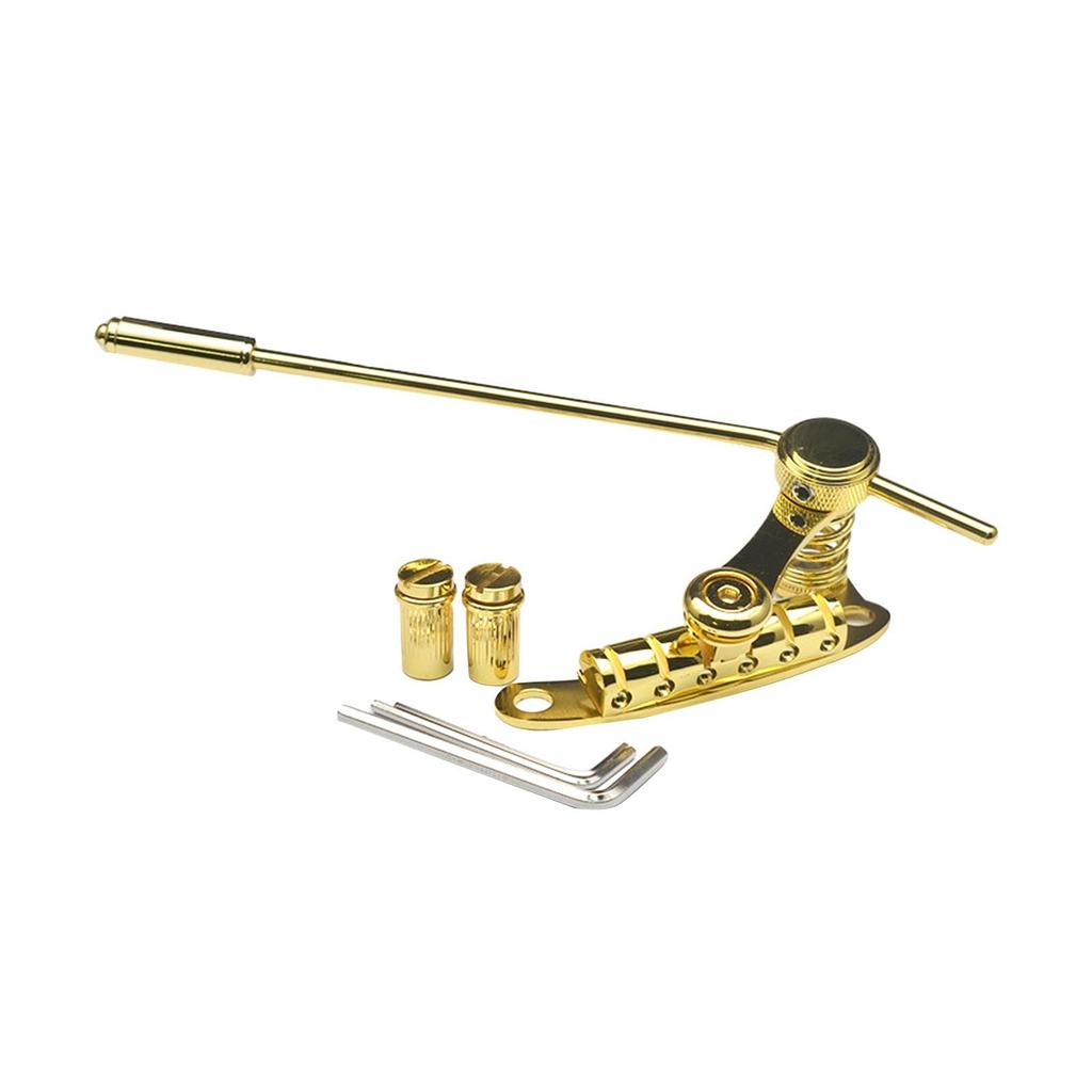 TTETTZ Professional Electric Guitar Bridge Stop Bar Replacement Parts Gold
