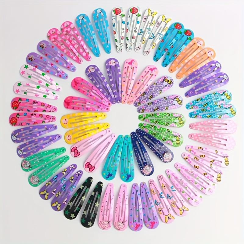 high quality20-50pcs New Basic Girl Print BB Clips Fashion Bangs Hairpins Cute Teardrop Hair Accessories Side Clips