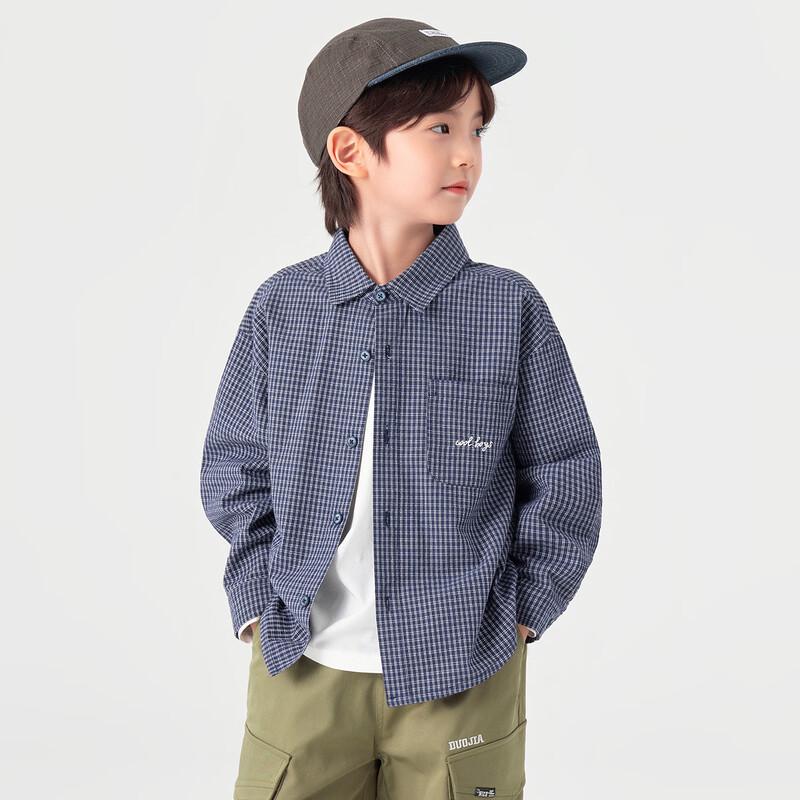 Dodo Kids  Boys  Plaid Long-Sleeve Cotton Casual Shirt 120