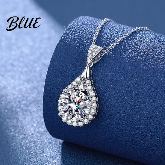 Versatile Jewelry for Dress Sparkling Drop Pendant Necklace Women Cubic