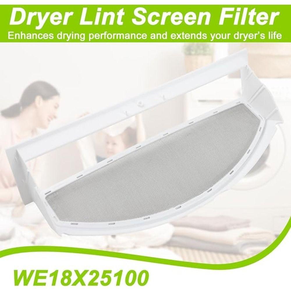 Replacement Lint Trap Screen Filter Compatible with GE Dryer Parts WE18M28, WE18X25100, WE18M30, WE18M53, PS11767017