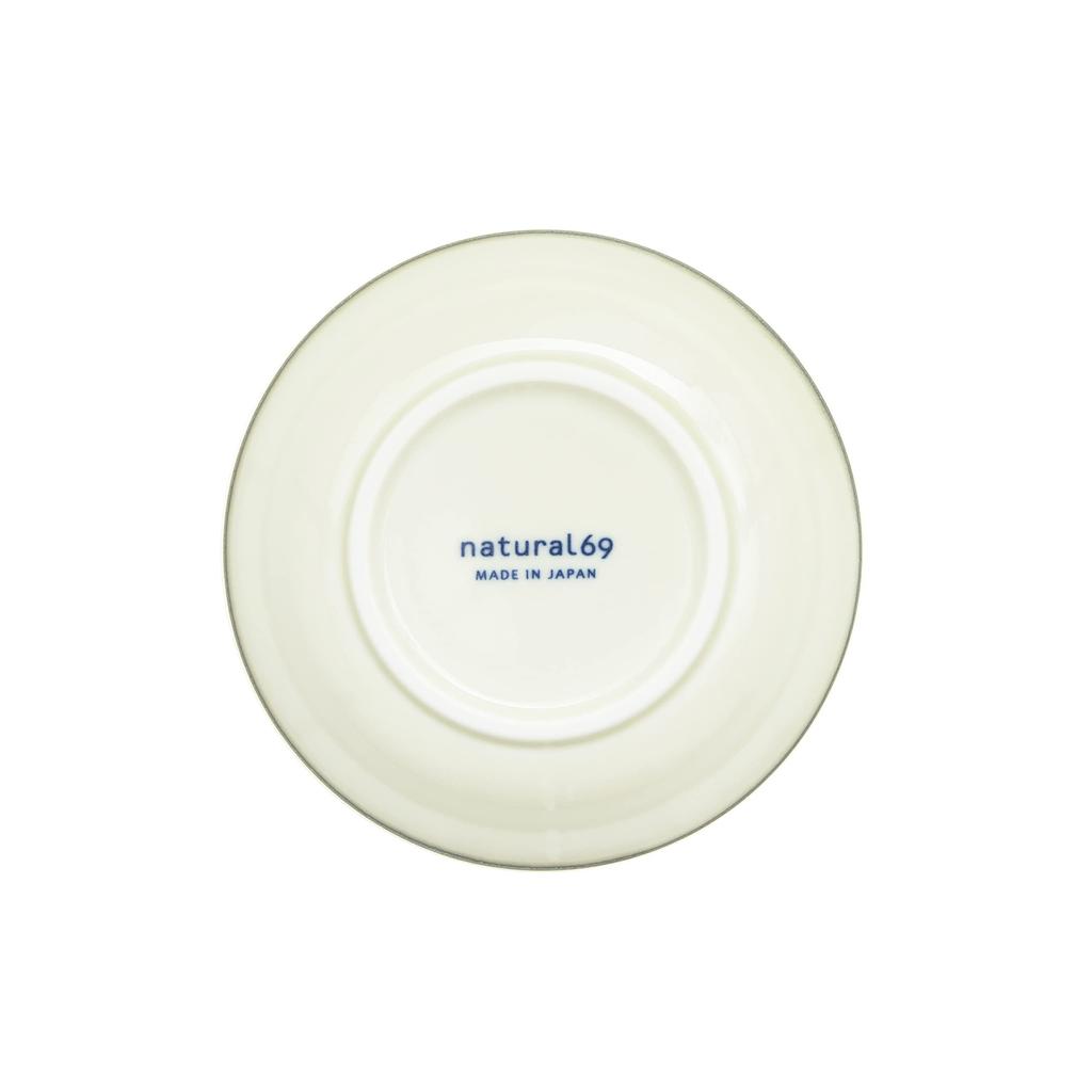 natural69 Set Scorched Gosu Plate Set of 4 Round Lattice Leaf and Mountain Path Natural69 Hasami Ware Scorched Gosu Microwave and Dishwasher Made in