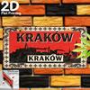 D-Dur pc Vintage Krakau Polen Metallwandplakette Retro Polnisch Geeignet für Polen Sammler Aluminium Retro Krakau Stadt