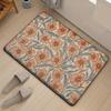 Luxury Floral Bath Mat - Extra Thick & Quick Dry Sponge - Super Absorbent, Skin-Friendly, Non-Slip Bathroom Rug - Elegant Style