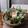 Christmas Wreath Premium Table Centerpiece Decorative Ring High Quality Scented Candle Ring For Dinner Setting Kitchen Christmas