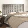 Vidaxl Bed Headboards, 4 Pcs, Light Gray, 100X5X78/88Cm, Velvety