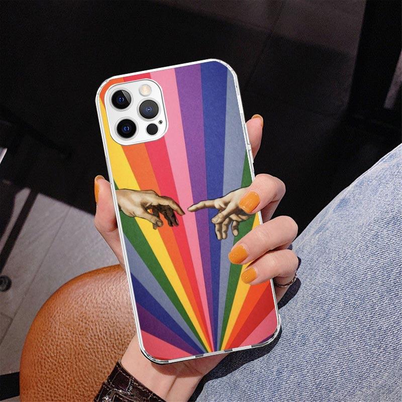 Love Is Love LGBT Rainbow Phnoe Case for Iphone 17 Air 16 16E 11 12 13 Mini 14 Plus 15 Pro Max 7 8 + SE 2020 Phone Cover Coque 1