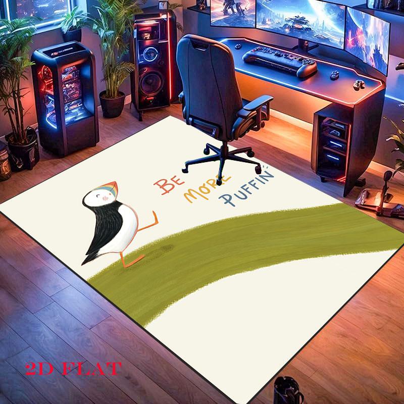Puffin Rock poster Carpet Rug for Living Room Bedroom Home Sofa Decoration,Kids play Nonslip Floor Mat