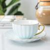 Pink Cute Creative Porcelain Cup and Saucer Ceramics Simple Tea Sets Modern Design Coffee Cups Tazas Para Cafe