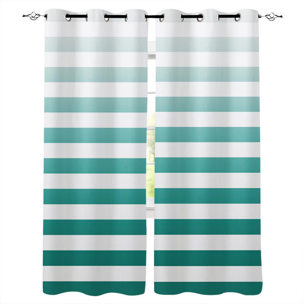 Simple Black And White Stripes Blackout Curtains for Children Kids Home Decor Bedroom Living Room High Shading Window Curtains