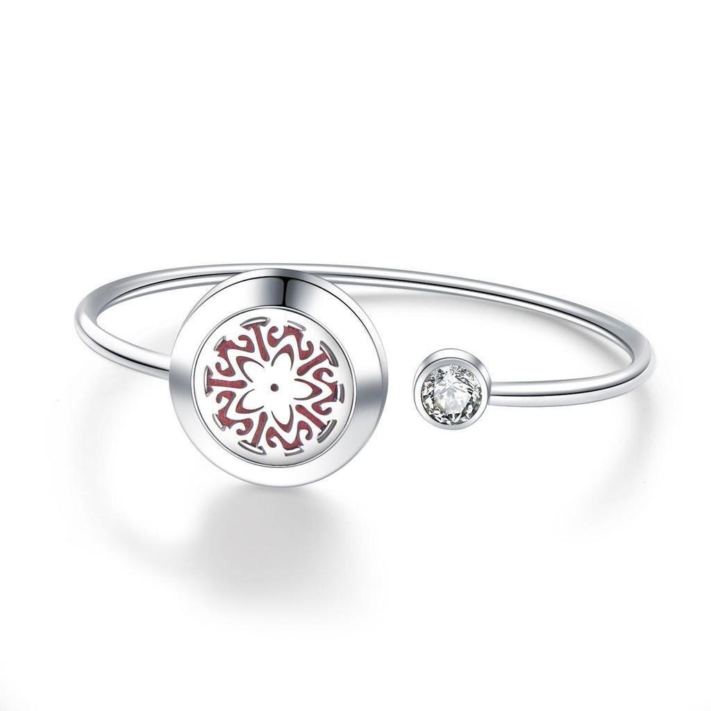 Tree of Life Aromatherapy Diffuser Bracelet - Rotating Hollow Design, Alloy & Stainless Steel, Non-Magnetic Couples Bracelets