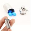 Mini Titanium Alloy Sealed Waterproof Medicine Bottle Keychain, Compact Carry-on Decorative Keychain for Camping and Travel Accessories