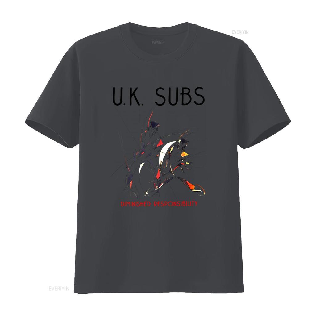 UK Subs Diminished Responsibility White T Shirt New Fashionable Rock Band Design vintage Washed Top For Everyday Wear