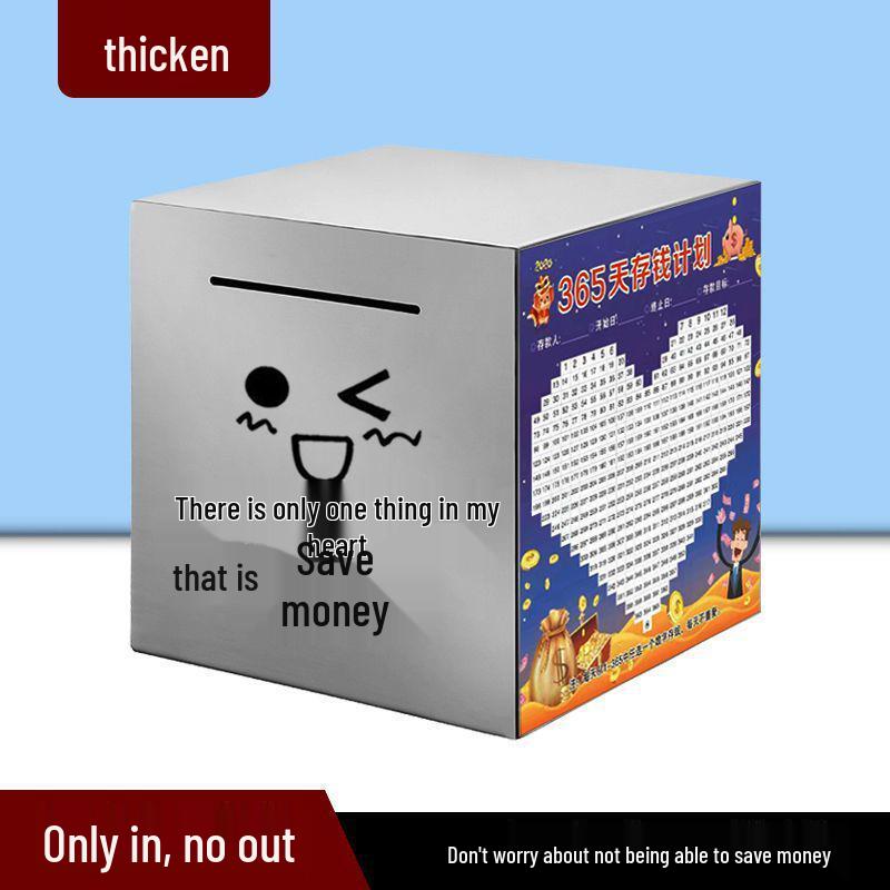 Stainless Steel Anti-Fall Piggy Bank - Creative Unbreakable Metal Money Box Birthday Gift