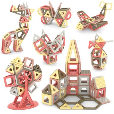 AMYCOOL Magnetic Toys, 156 Pieces, New Colors Available, Ages 3, 4, 5, and 6, Popular Birthday Gift for Girls and Boys, Top-Rated Building Blocks,