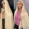Light Gold Floral Lace Front Wig, Permable & Dyeable, Full Head Style