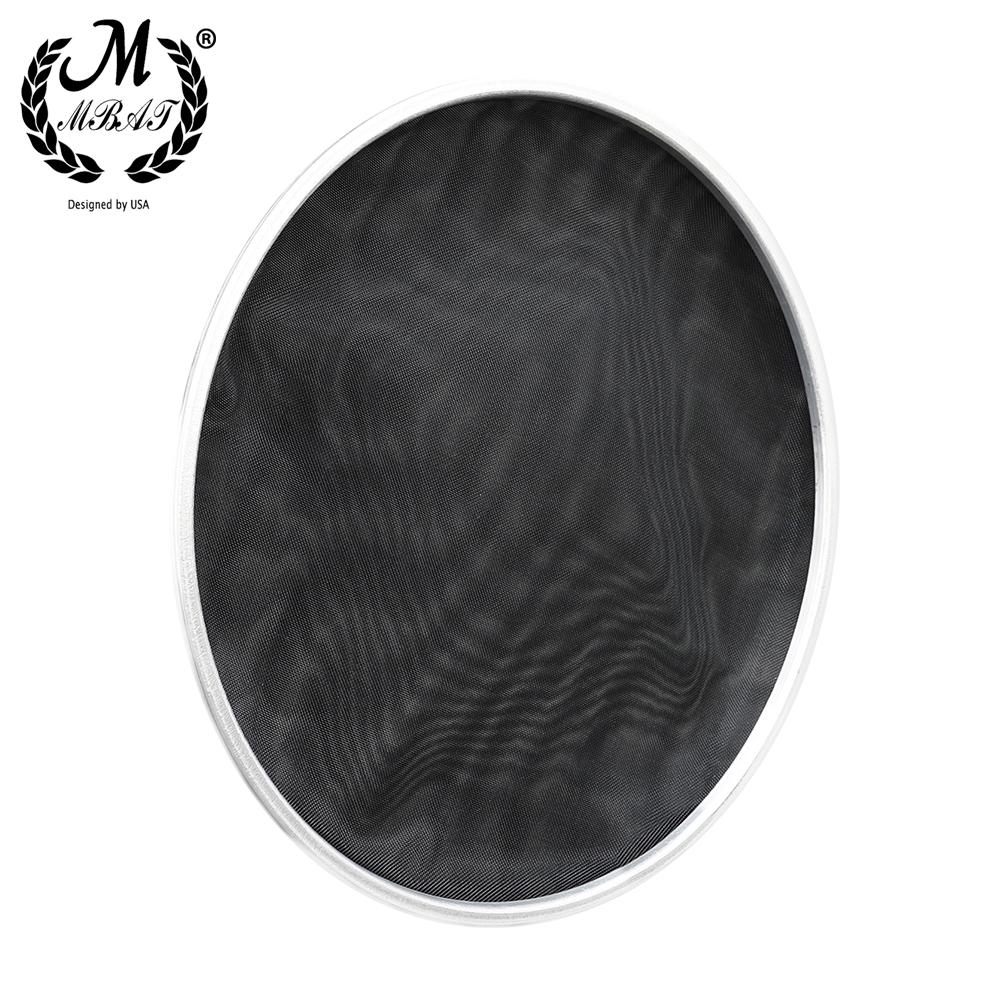 M MBAT 10-Inch Black Double Layer Nylon Mesh Drum Head Silent Mute Drum Skin Percussion Parts, For Bass Drum Set Accessories