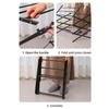 Retractable Foldable Clothes Drying Rack Collapsible Steel Frame Cooling Clothes Rack 3-Layer Anti-Rust Clothes Airer Towel