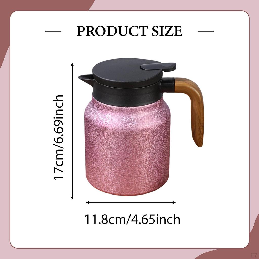 Stainless Steel Thermal Carafe Water Bottle Compact Portable Insulated Insulation Teapot