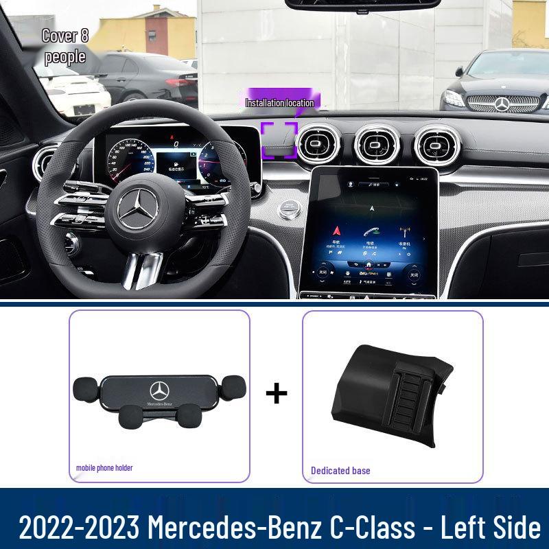 Uchwyt na telefon i uchwyt samochodowy do kratki wentylacyjnej dla Mercedes-Benz Klasy C 2008-2023 (C260L, C200L)