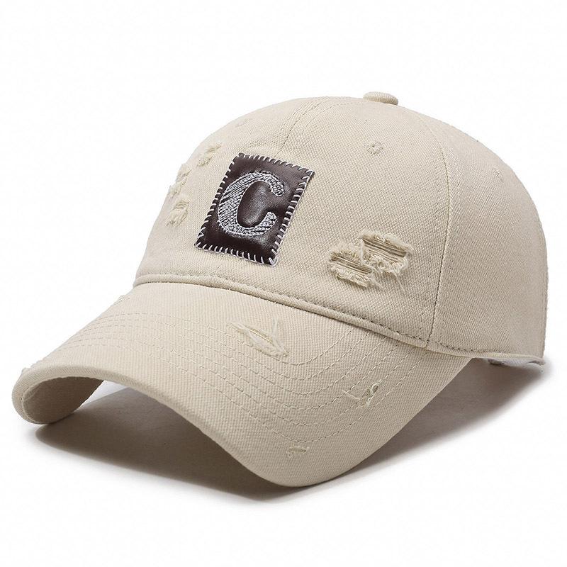 Ripped Patch Soft Top Big Brim Baseball Cap Fashion Casual Shade Cap Men And Women