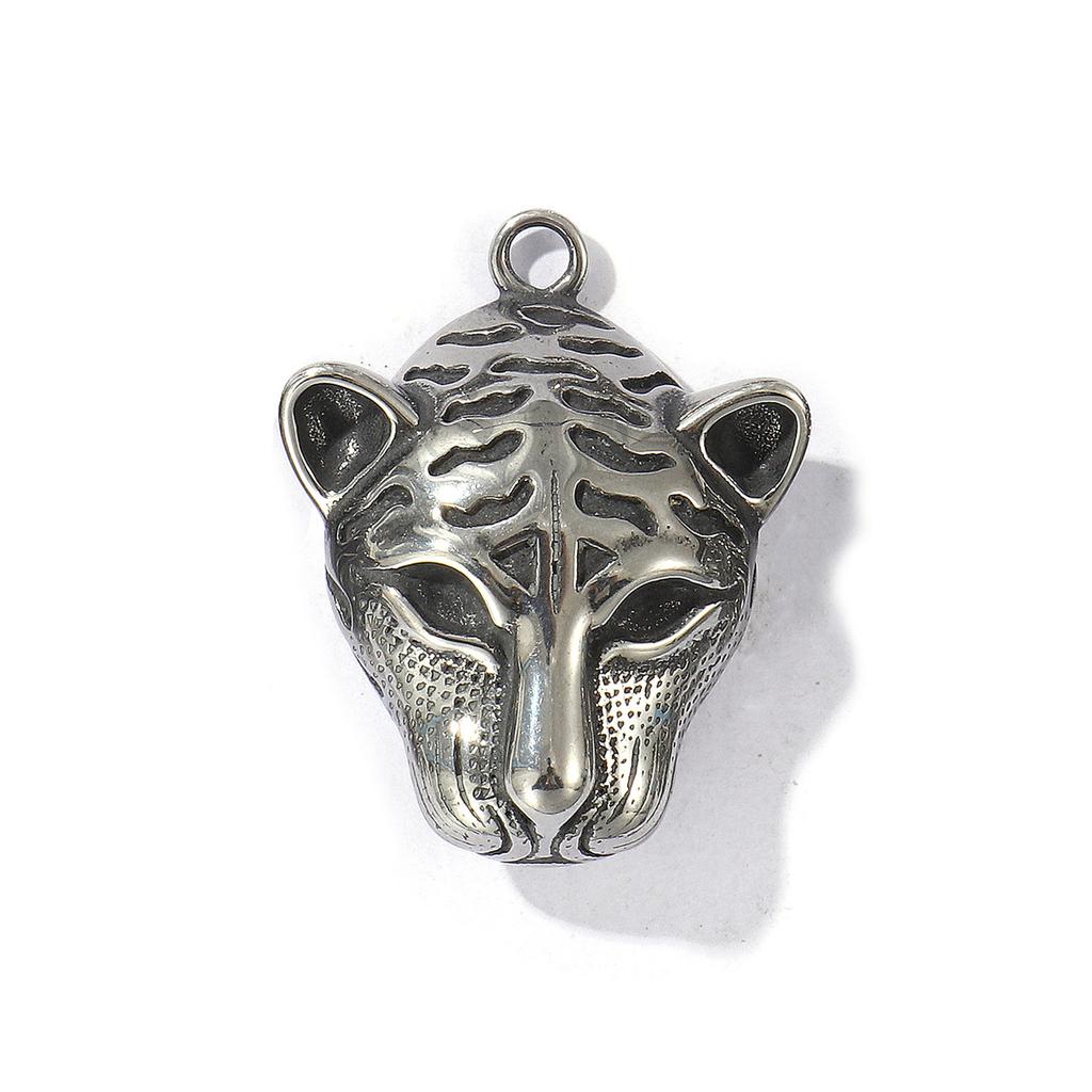 1 Stück 304 Edelstahl Anhänger Antik Silber Farbe Löwenkopf / Wolfskopf / Tigerkopf Anhänger Für DIY Halskette Schmuckherstellung