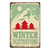 Camping Metal Posters Tin Sign Decor Vintage Plaque Metal Plate Retro Posters Wall Art Decor for Trip