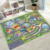 Child Urban City Road Traffic Learning Interactive Game Playroom Rug for Bedroom Living Room Sofa Home Doormat Decor,Non-slip