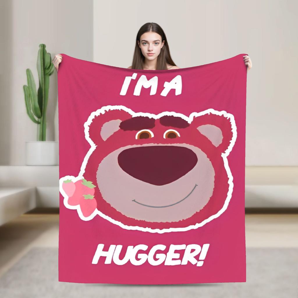 Lotso Cartoon Blanket Soft Warm Aesthetic Plush Bedding Throws For Bedroom Picnic Flannel Bedspread Bed Cover