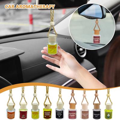 Car Mounted Aromatherapy Glass Bottle, Aromatherapy Rearview Mirror Perfume Pendant, Car Supplies, Home Aromatherapy 8ml