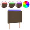 VidaXL LED Headboard Bedroom Furniture Single Bed Accessory Headboard Interior Dark Brown 3123761