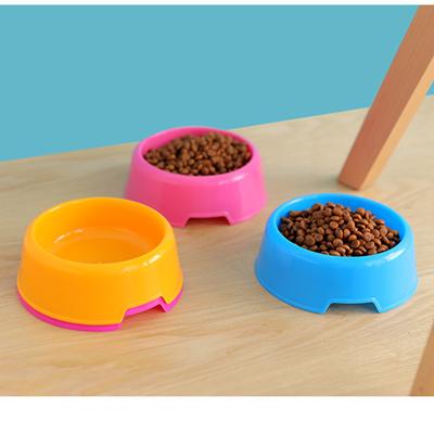 For Dogs Cats Colorful Smooth Food Bowl Not Fragile Easy To Clean Durable Pet Bowls Round Shape Pet Supplies Plastic  Handmade