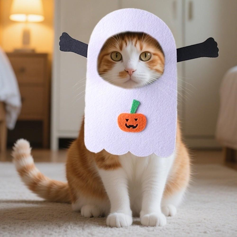 Cartoon Halloween Pet Costume Pumpkin Spider Halloween Cat Headgear  Halloween Party