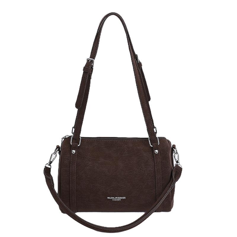 

Bag women s 2025 autumn and winter new matte portable Boston bag women s commuter versatile shoulder underarm bag tide