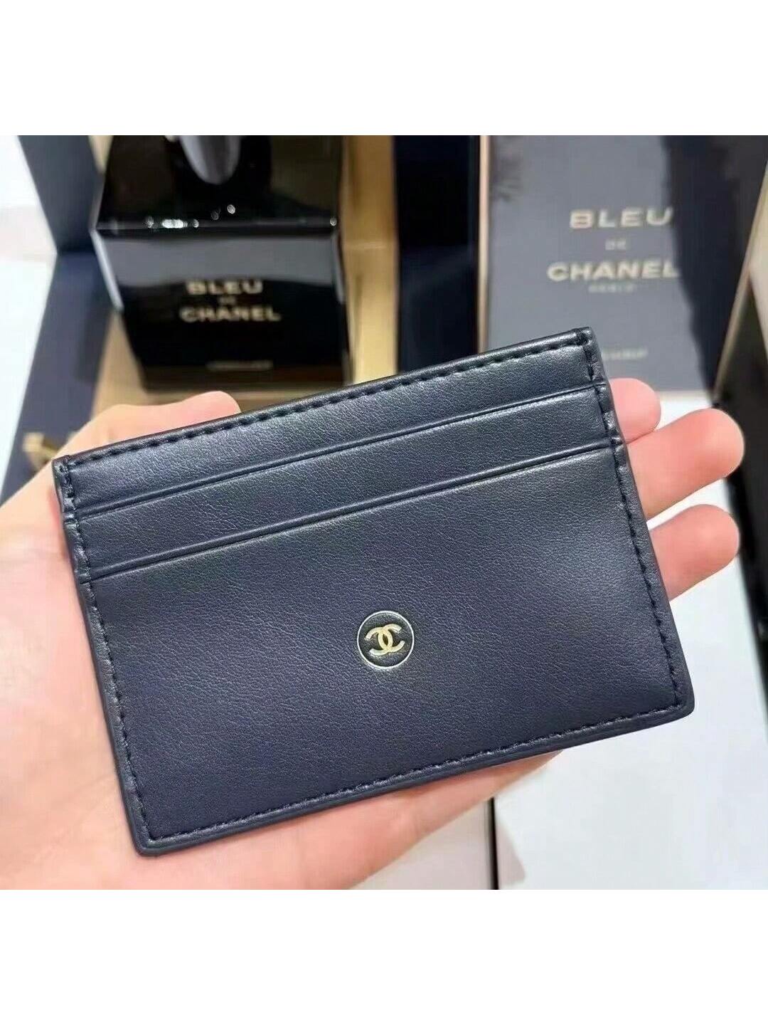 Черный мужской картхолдер Chanel, Женский кошелек чёрный