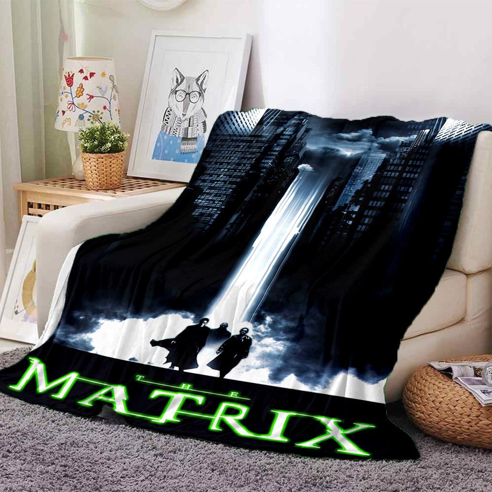

1pc matrix cityscape Flannel Blanket Soft Warm Throw for Home, Office, Travel, All-Season Cozy Bedding GiftL1096 80cmx120cm(31inx47in)