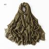 Fashion Muslim Cotton Rayon Modal Hijab For Women Headscarf Long Shawls Islam Hijab Turbans Head Wrap Solid Fringe Scarves