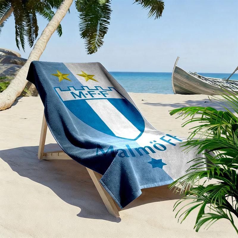 Malmö FF Print Beach Towel, Large Soft Quick Dry Towel for Beach Camping Swimming