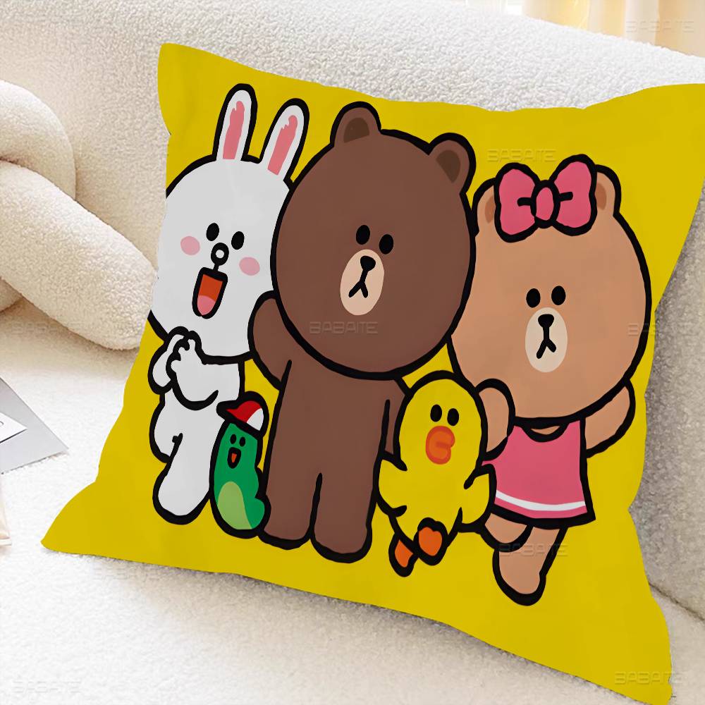 B-Brown And C-CONY Cushion Cover Inches Farmhouse Decor Home Throw Pillow Covers for Couch Decorations