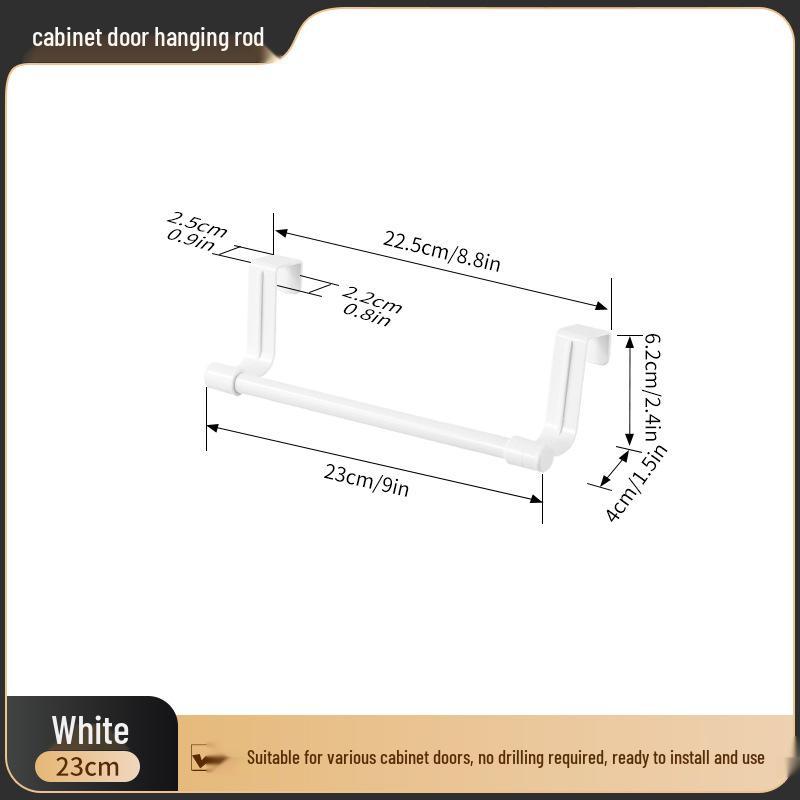 Кухонная полка для полотенец без сверления - Держатель для тряпок и лопаток на дверцу шкафа 669₽