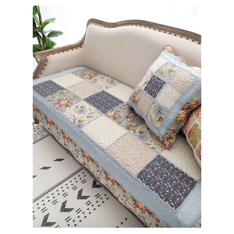 

Подушка для дивана из чистого хлопка, универсальная для четырех сезонов, нескользящая, скандинавская, простая, современная, стеганая, хлопковая, пасторальная, деревянная, чехол-полотенце для дивана Blue 45*45 pillow case