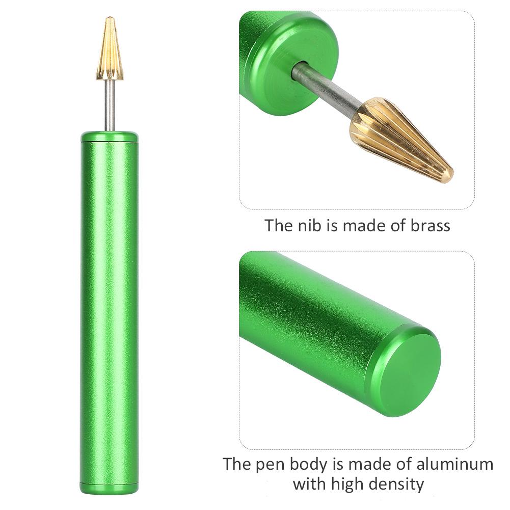 Edge Dye Pen Green Leather Craft Hand‑Held Oil Stick Paint Finisher Belt Strap Tool