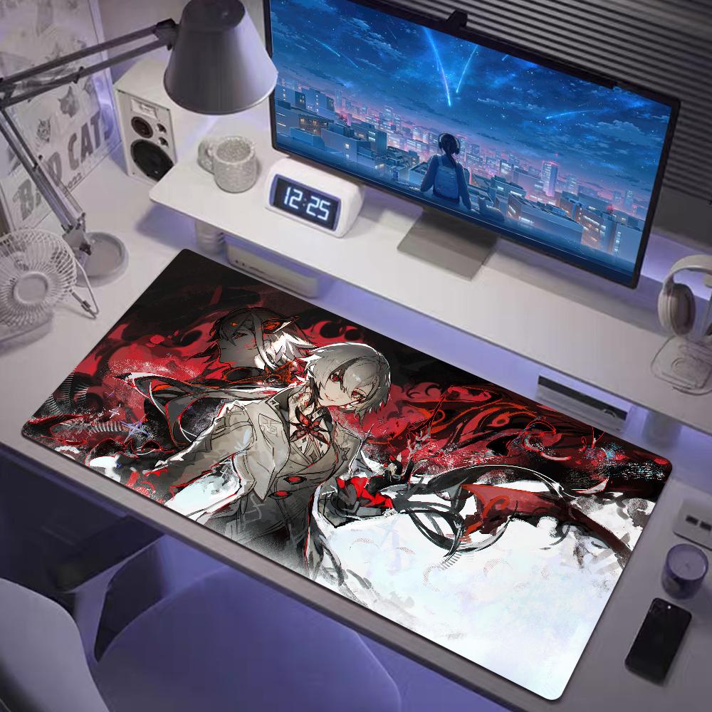 Genshin Impact Arlecchino Hot Selling Big Gaming Mouse Pad Gamer Large HDPrint Mouse Computer Desk Mat Locking Edge Keyboard Pad