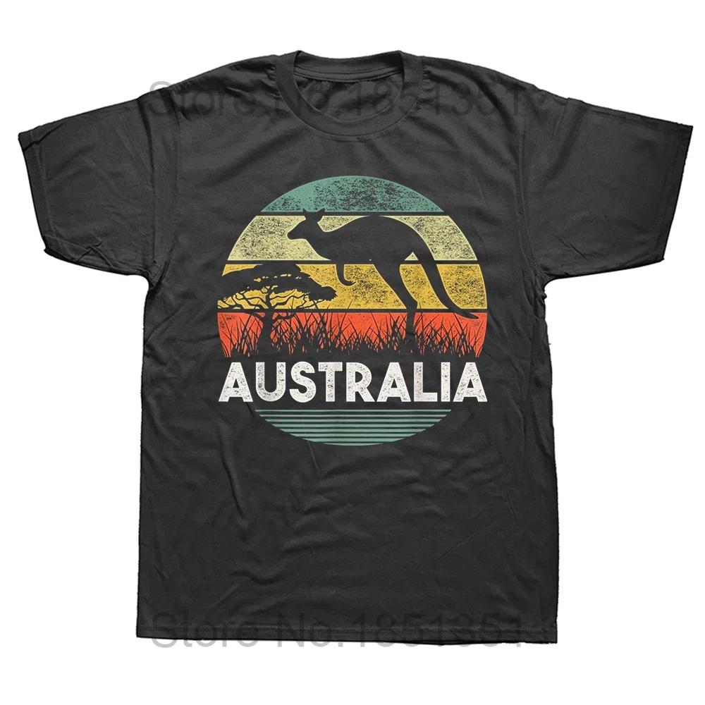 Australia Day Funny Australian Kangaroo Vintage T Shirts Cotton Streetwear Short Sleeve Birthday Gifts Tshirt Mens Clothing