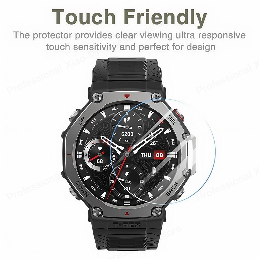 One Click Easy Past Tempered Glass For Amazfit T-rex 3 Premium Hardness Screen Protector Locator Installation For Amazfit T-rex3