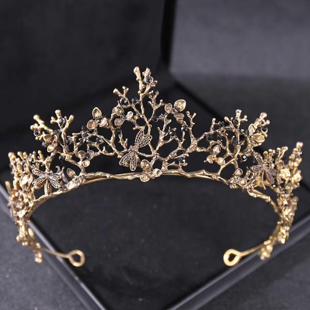 Bar Mitzvah Crown Metal Princess Crowns Rhinestone Bride Tiaras Retro Crown Wedding