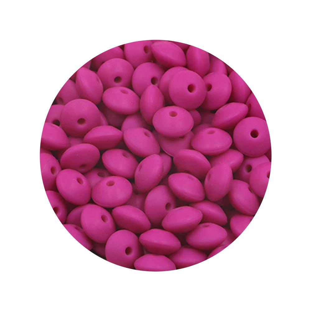 New 50pcs/lot Silicone Lentil Silicone Beads 12mm Jewelry Making Lentil Beads DIY Necklace Bracelets Jewelry Accessories