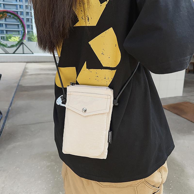 Simple mini canvas bag bag women's fashion mobile phone bag casual versatile travel shoulder messenger bag